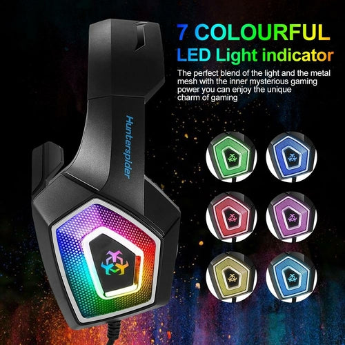 Casque de jeu stéréo LED Dragon avec microphone